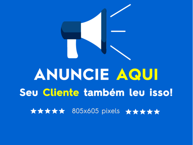 Espaço disponível para parceria